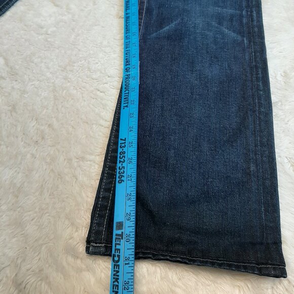 True Religion Men's Bobby Blue Dark Wash Straight Legs Denim Jeans W38L34 - Picture 7 of 12